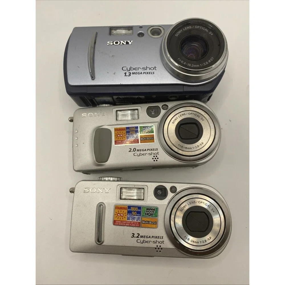 Sony Cyber-shot DSC-P30 P7 P2 CCD Digital Camera Lot 3x AS-IS Parts Repair